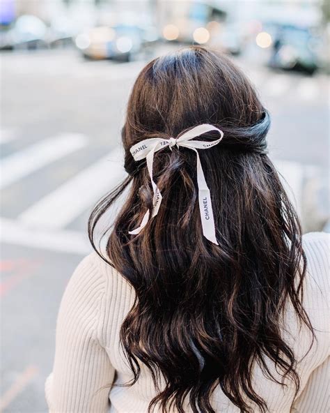 chanel hair ribbon|chanel bow tie for hair.